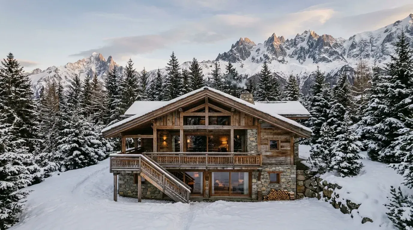 Chalet de montagne, façade sud