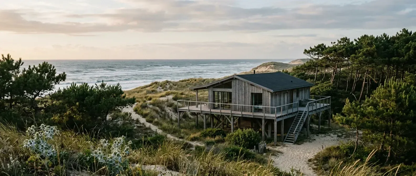 Villa en bois, littoral atlantique — État relatif à la présence de termites